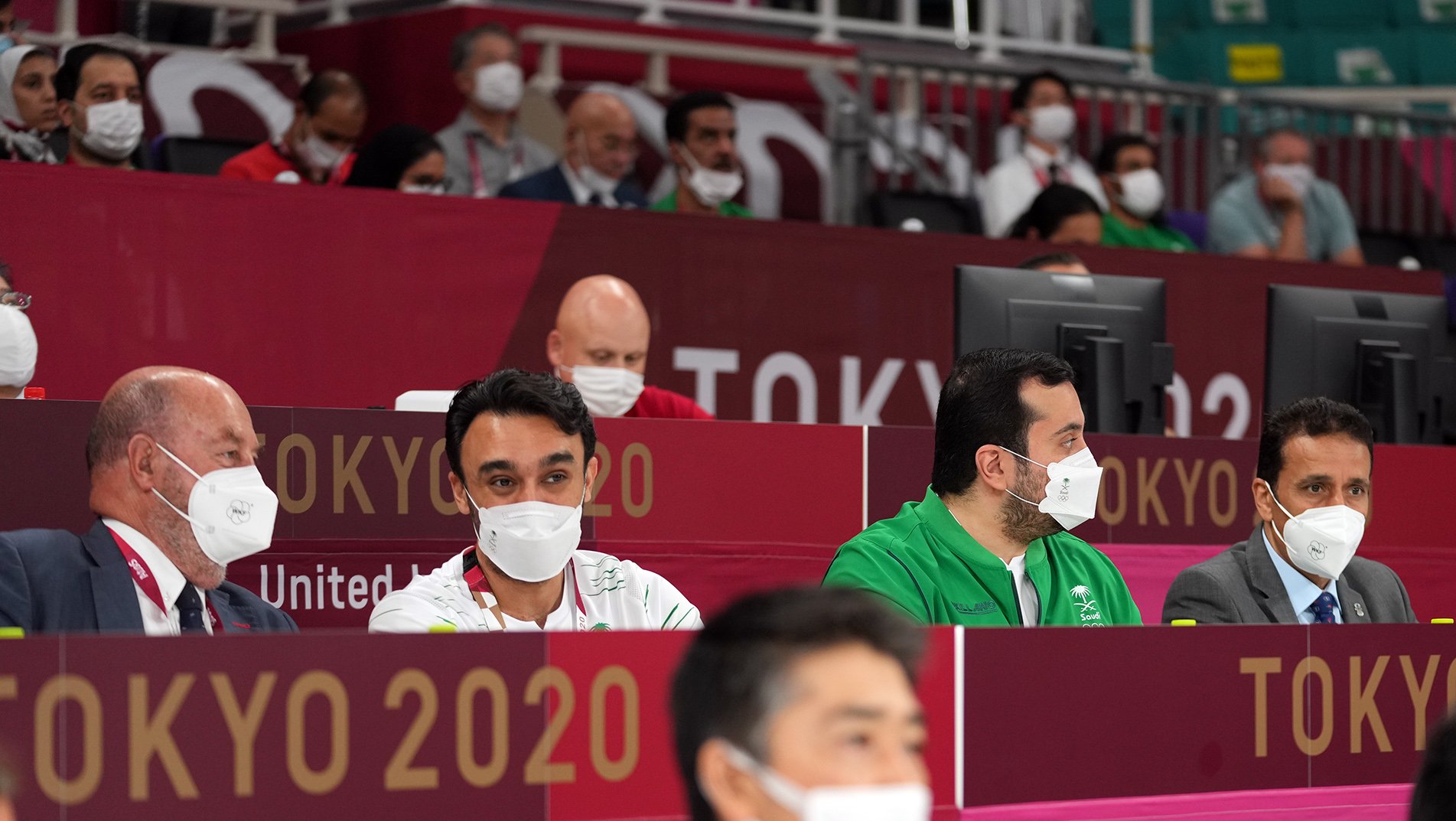 Saudi Arabia's Royal Highnesses delighted with Karate action at Nippon Budokan