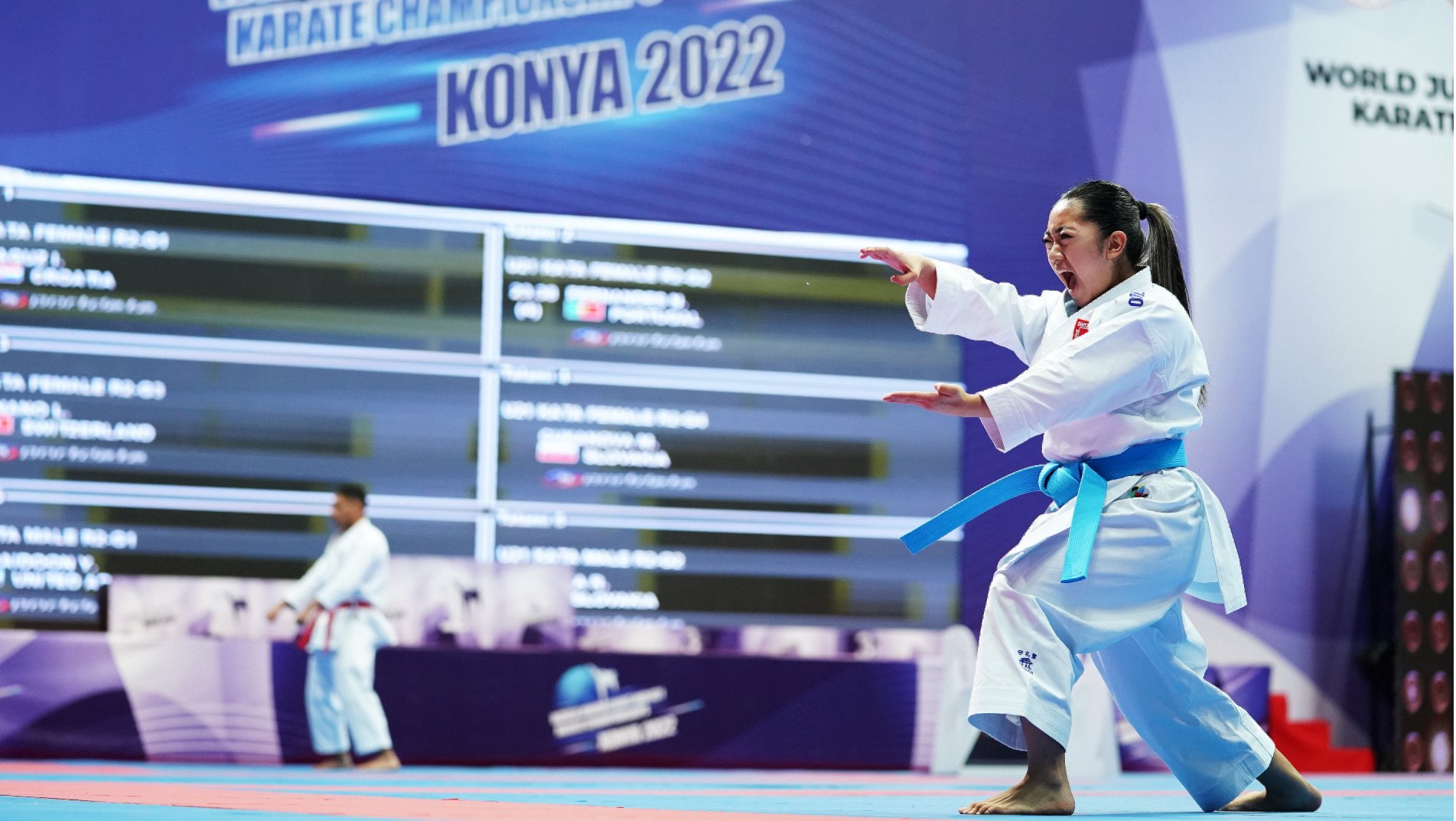 Powerhouse countries show strength of grassroots programmes on day 1 of #KarateKonya2022