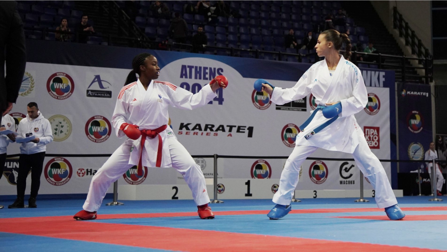 Up-and-coming karatekas take spotlight on day 1 of #Karate1Athens