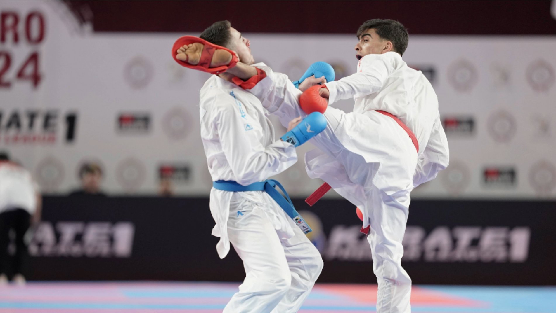 The highest-scoring bout of Day 1 of #Karate1Cairo